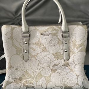 Kate Spade Purse Silver and White